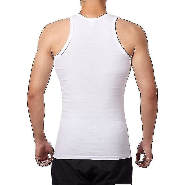 5-pack Miesten Tank Topit 100% Puuvilla Tank Top Alusvaatteet (valkoinen*5)-l Xxl