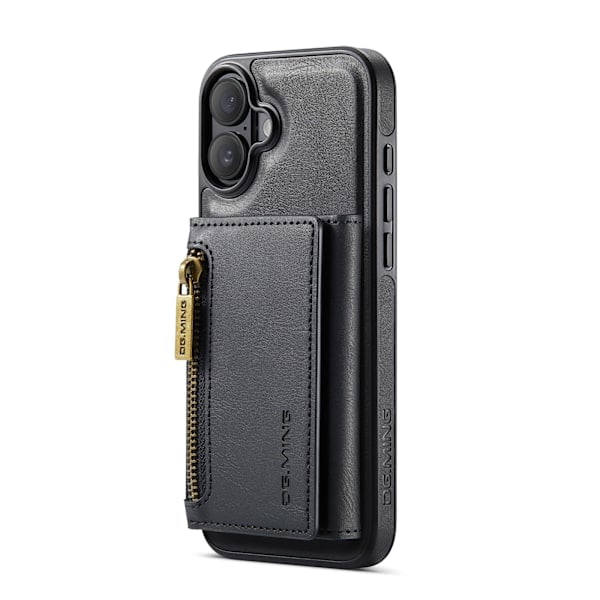 2-i-1 Magnetisk Wallet-etui til iPhone 16 Plus - Sort (M5 Combo)