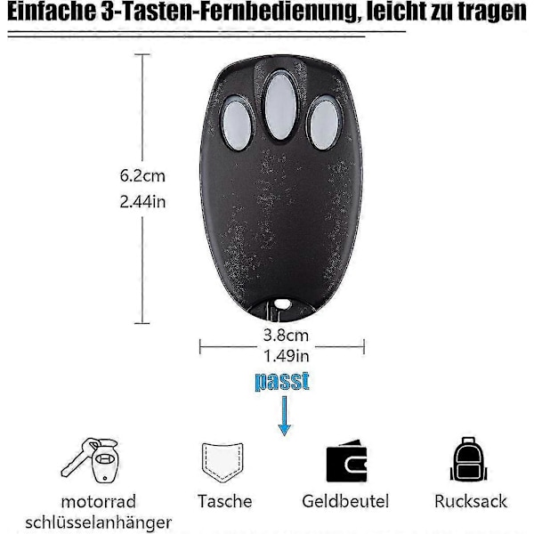 2-pack Chamberlain Liftmaster Garageportsfjärrkontroll för 94335E/84335E/ML700/ML500/ML850