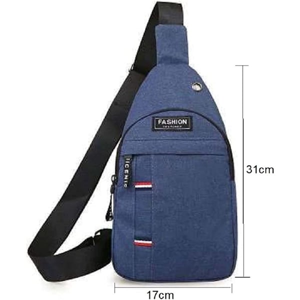 Generisk Fashionabel axelväska för män, klassisk smal väska, bröstväska, crossbody-väska, multifunktionell