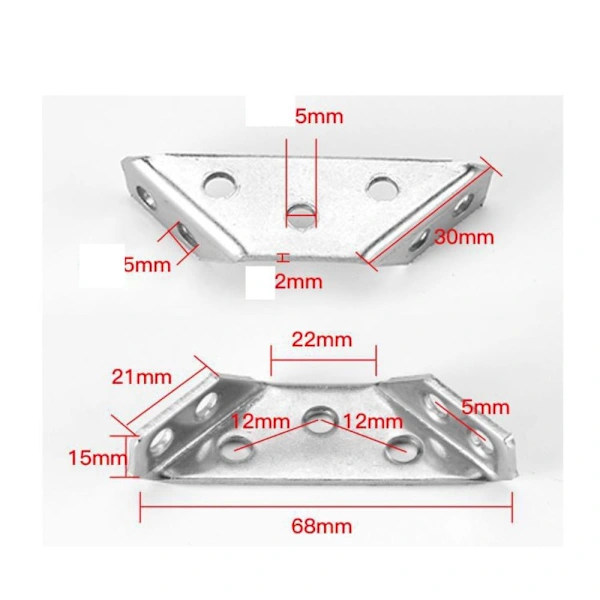 10 trapezoid corner brackets, 10 triangular corner brackets