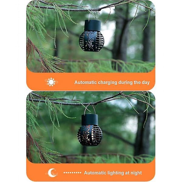 Five Solar Powered Waterproof Flashing Energy Efficient Spherical LED Garden Landscape Pendant Lights