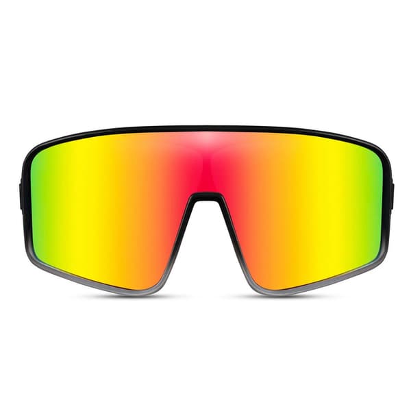 Sportglasögon med reflekterande linser - svart/röd