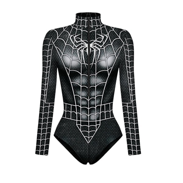 Ny Superhjälte Cosplay Sexig Spiderman Dräkt Bodysuit Halloween Carnival Party förklädnad för kvinnor B L