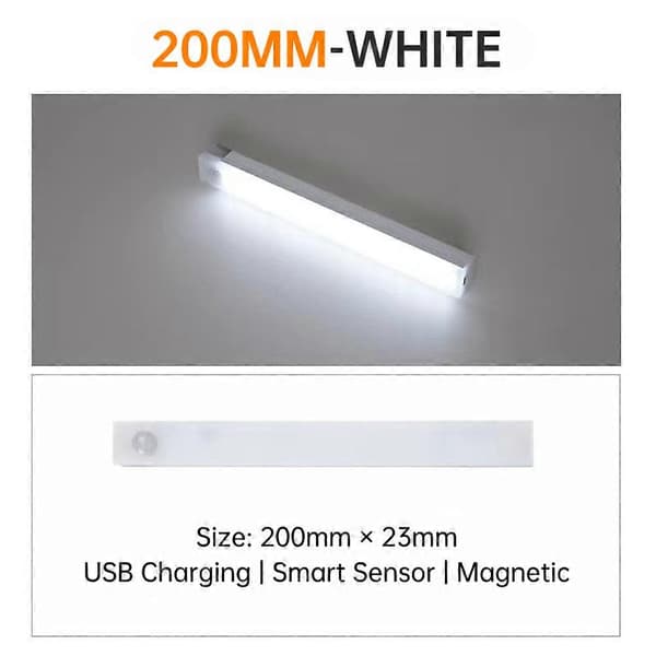Trådløs skabs-/underskabslys med bevægelsessensor / LED-natlys til køkkenbordplade 200mm 8 in Cool White