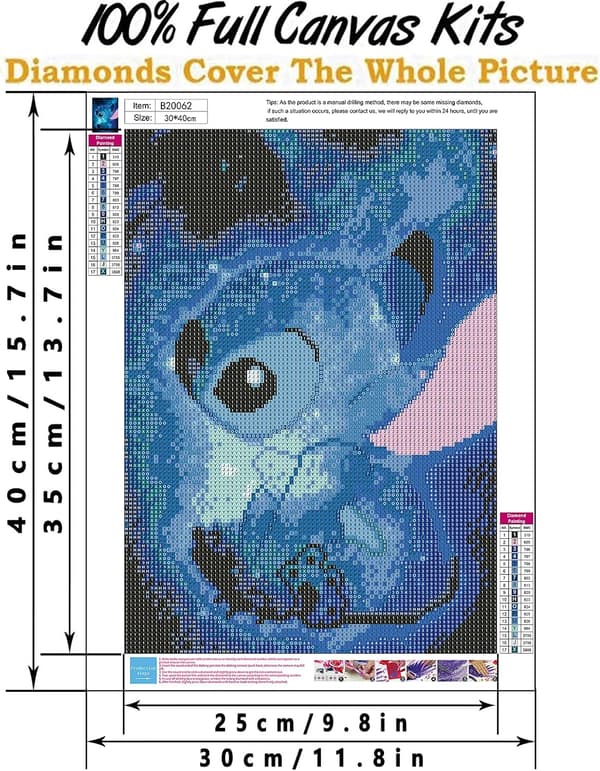 DIY Ædelstens Kunst Diamant Maleri Sæt til Voksne (30x40cm)