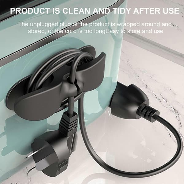 Silicone Clips for Cord Winder, Suitable for Kitchen Appliances. grey
