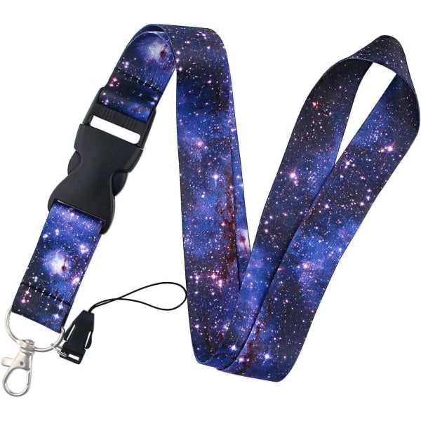 Lila Galaxy Lanyard for Keys Work ID-hållare 20,3" Lång för ZQKLA