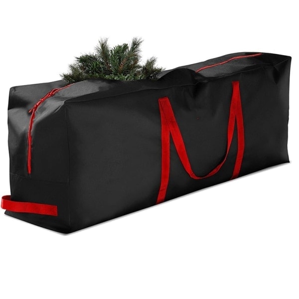 Opbevaringspose til juletræ, vandtæt juletræpose Sort 122*38*51cm