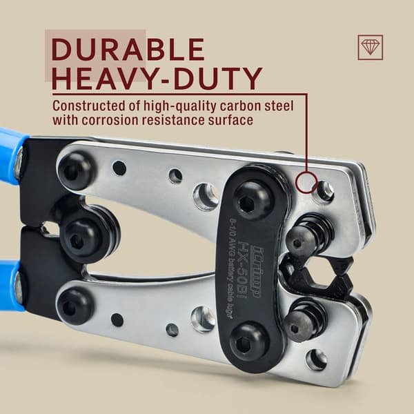 Cable clamps suitable for heavy-duty cable terminals, battery terminals, and copper terminals (AWG 8-1/0).