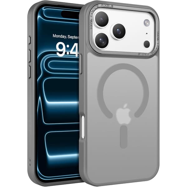 Kompatibel med iPhone 17 Pro - Magsafe Matt Fodral - Grå gray