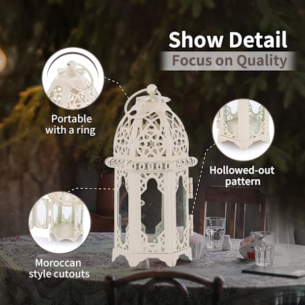 Saint Moroccandlestick-lykta - Liten te-ljusstake med klarglaspanel