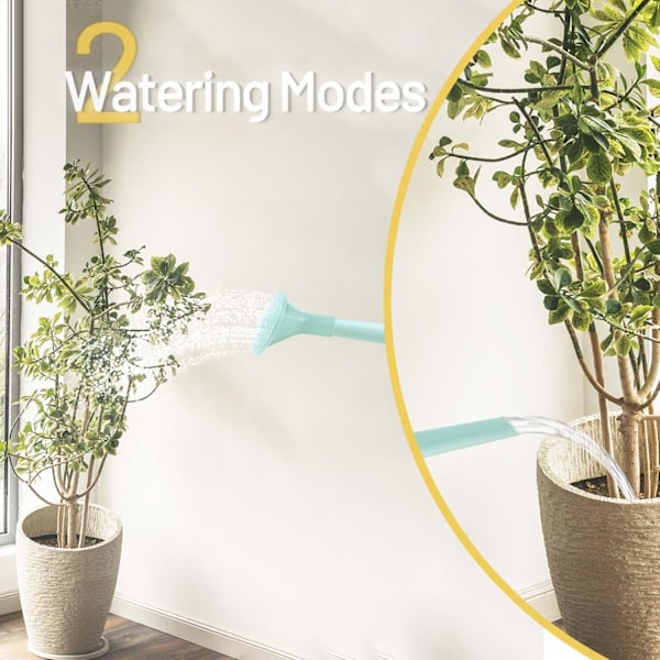 Vandkande til indendørs planter, lille vandkande til stueplanter, have, blomster, lang tud, vandkande 1,8 l 1/2 gallon (grøn)