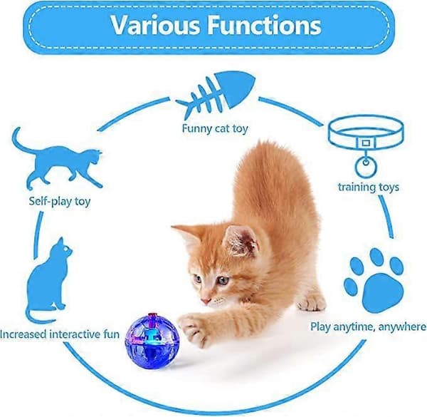 Ghost Hunting Ball Activated Toy Interactive Pet Luminous Transparent Plastic 6PCS