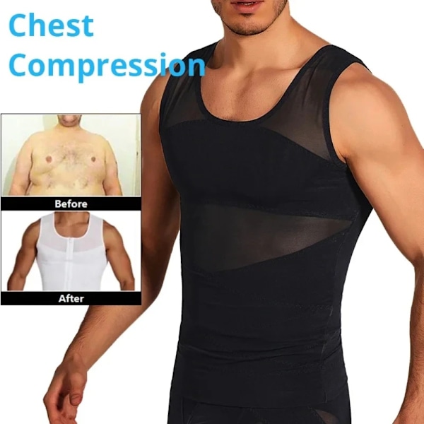 Slankningsväst Slankningsrem Bälte SVART 2XL svart black 2XL
