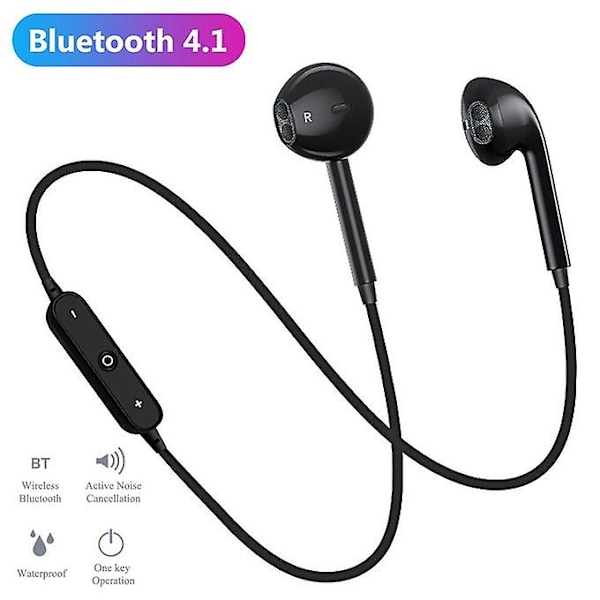 Trådlösa Bluetooth Hörlurar med Mikrofon - Svart