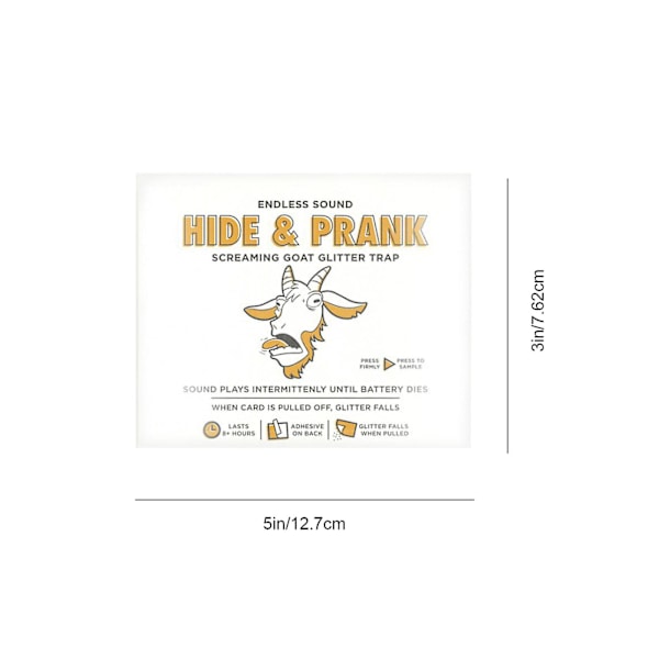 ENDLESS SOUND HIDE & PRANK SKRIK GET GLITTER FELLE Kreativt kort, Kampanje