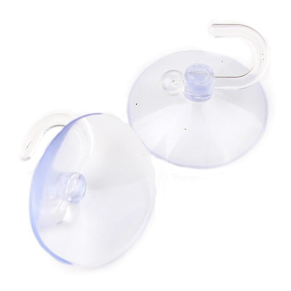 4-pack - with hook and suction cup - 50 mm clear