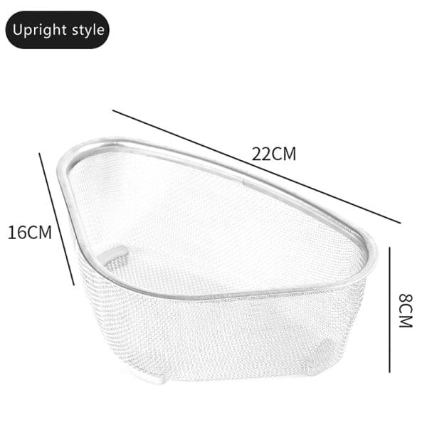 Rostfritt stål Diskhon avloppskorg Triangel filter 22*8*16CM