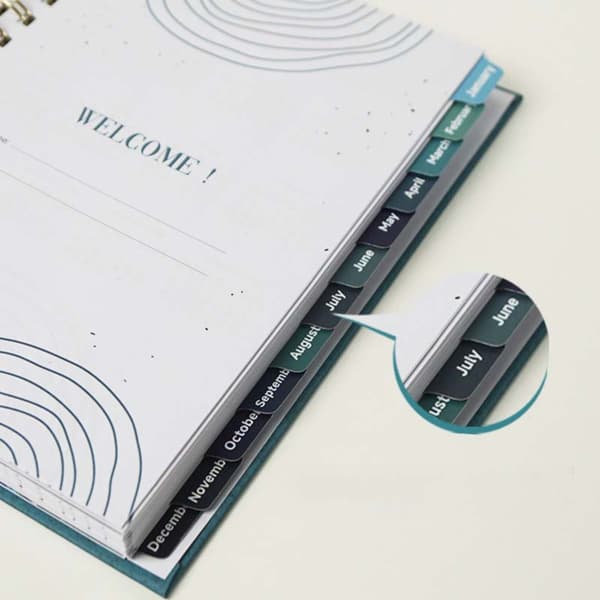 2026 Planner - Spiral-bound notebook with hardcover, index tabs, and thick paper for effective planning. 471