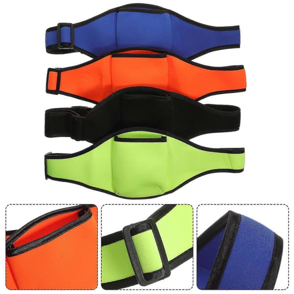 A 4-piece wireless microphone accessory set, including a teacher microphone belt, microphone belt, and sound insulation tape.