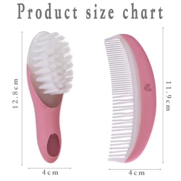 Moon Comb Set for Children, Soft Brush Comb, Two-Piece Cleaning and Conditioning Set.