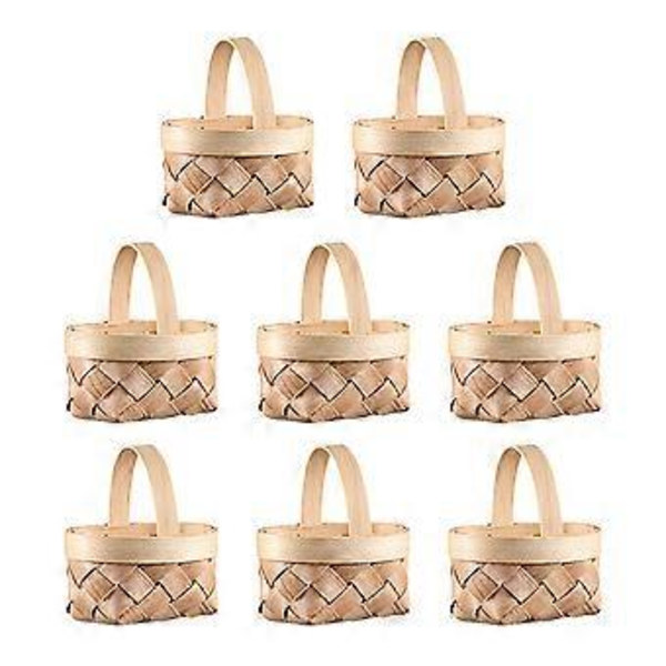 8 Pcs Mini Baskets Small Woven Christmas Candy Baskets Wedding Candy Gift Baskets
