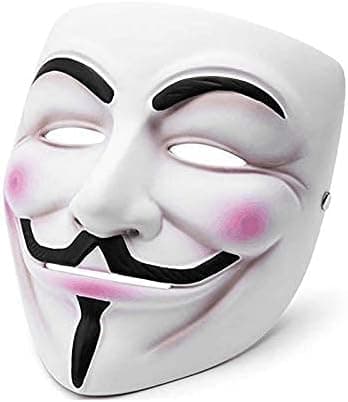 V for Vendetta Guy Fox-mask, högkvalitativ Anonymous-mask, Halloween-kostym, hackermask, cosplay-partymask, en storlek passar alla.