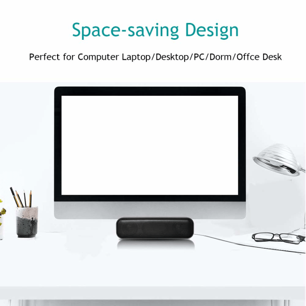 USB-computerhøjttalere, kablede Mini Soundbar-højttalere til computer