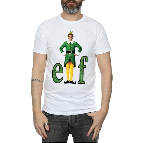 Elf Herre T-shirt med Buddy-logo S Hvid