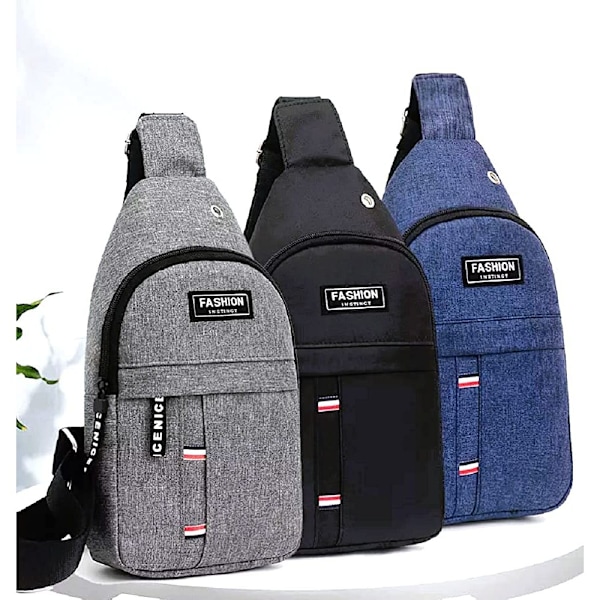 Generisk Fashionabel axelväska för män, klassisk smal väska, bröstväska, crossbody-väska, multifunktionell