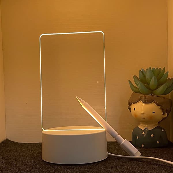 Kreativ LED-natlampe med USB-opslagstavle Shape 5