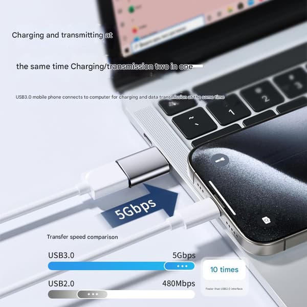Type-C til USB-interface - OTG-adapter - USB-konverter til mobiltelefoner - USB 3.0-konverter Gold