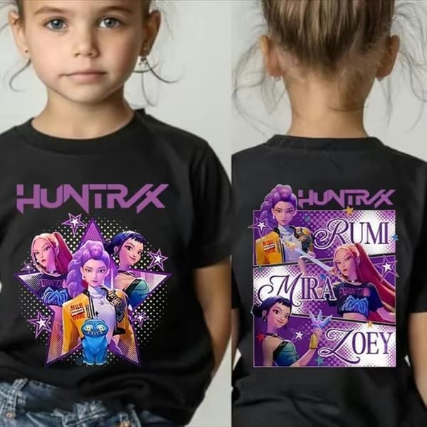 K-Pop Devil Hunter T-shirt i rosa pink 150
