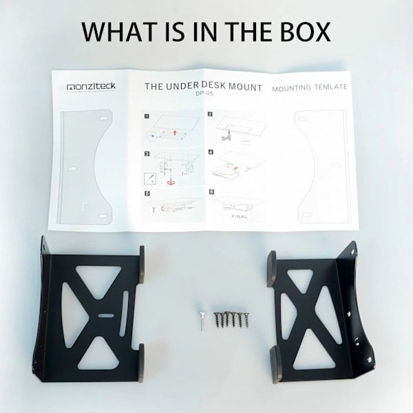 Monzlteck Underbordsfäste för PS5, Stealth Mount kompatibel med Playstation 5 Disc & Digital Edition-konsol svart