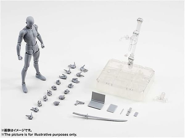 Figuarts Body Body-chan Body-kun Grå Version Sort PVC Action Figur Samlerlegetøj