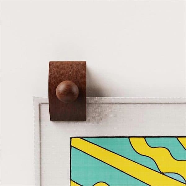 Wall Mounted Clothes Rack, Blanket Clothes Rack, Blanket Hanger Clips, Carpet Display Rack, Wooden Wall Clips (2-Pack)