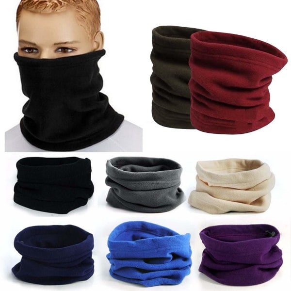 Farfi Kaulahuivin Säädettävä Yksivärinen Fleece Pitää Lämpimänä Hiihtoputki Lämmitin Urheiluun Violetti