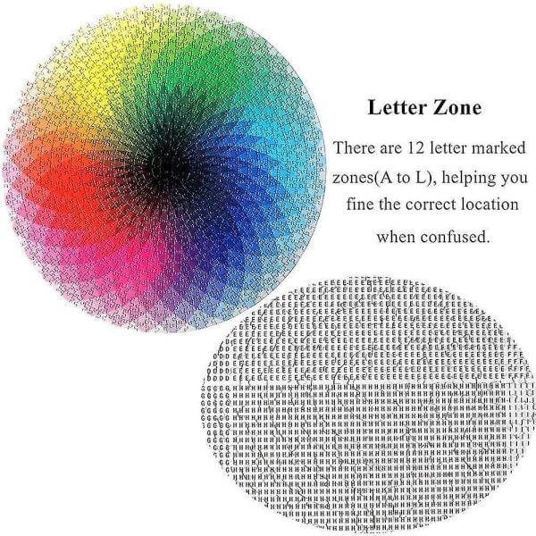 Runt Gradientfärgat Regnbåge Pussel 1000 bitar för vuxna