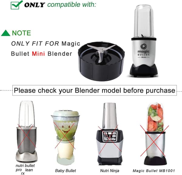 Replacement Parts for Magic Bullet Mini Blenders, Extra Cross Blade