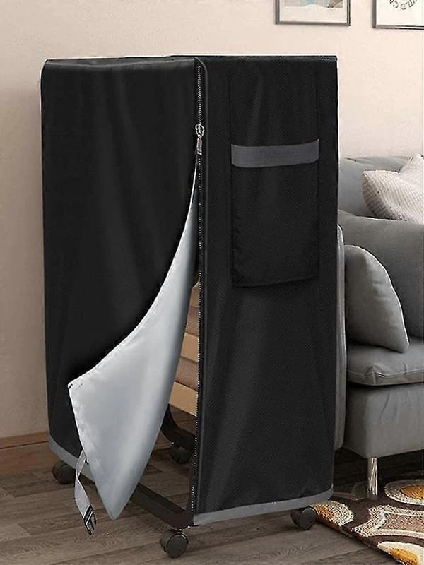 Folding Bed Cover - Waterproof and Dustproof - Durable Oxford Fabric - Universal Size - Easy to Clean - Outdoor Use, Black Black M
