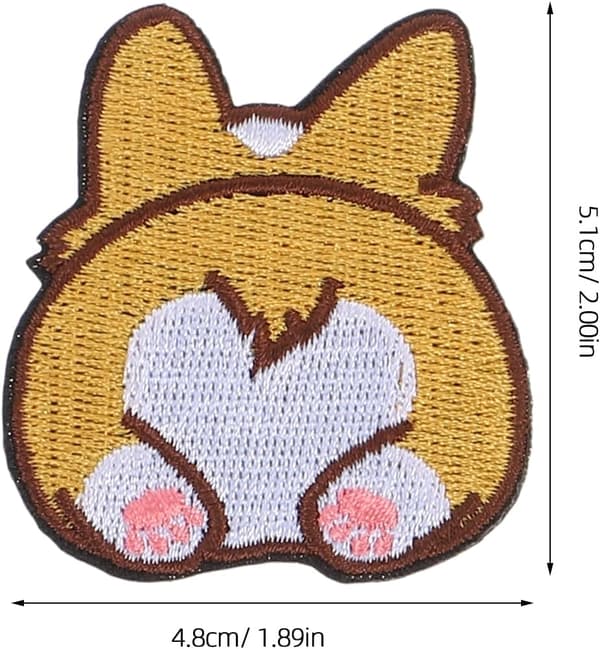 8-pack Iron-on Patches with Cute Corgi, Sheepdog, and Dalmatian Patterns; Suitable for Sewing and Embroidery.