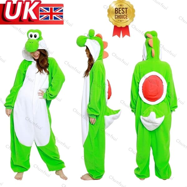 Ulldräkt Super Mario Yoshi Kigurumi rollspel julklapp S