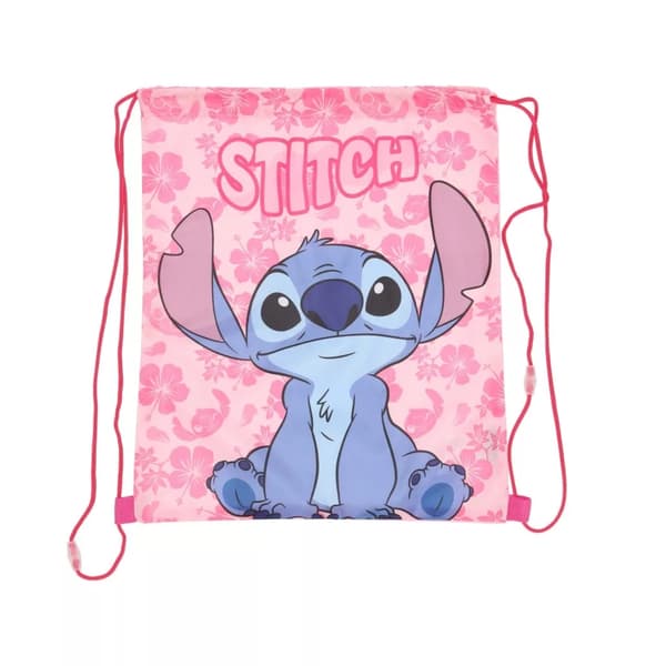 Lilo & Stitch vaaleanpunainen urheilukassi, jumppakassi, 40cm 100