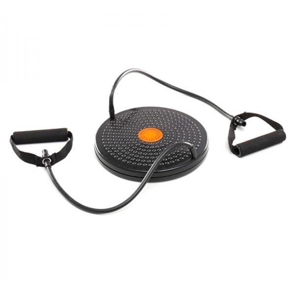 Roterande Träningsplatta med Gummiband - Cardio Twister Svart