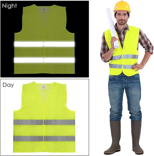 10 varselvester, refleksvester, stikksikre vester, egnet for biler og lastebiler.