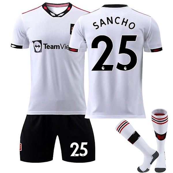 Manchester United Træningstrøje til Udebanefodbold - Sæson 22-23 - Perfet Sancho NO.25 Sancho NO.25 Kids 18(100-110CM)