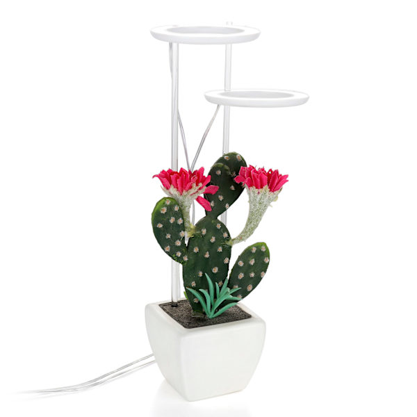 LED plantelys, 3-hoveds USB-interface, 5 dæmpbare tilstande, med timer, egnet til potteplanter og grøntsager.
