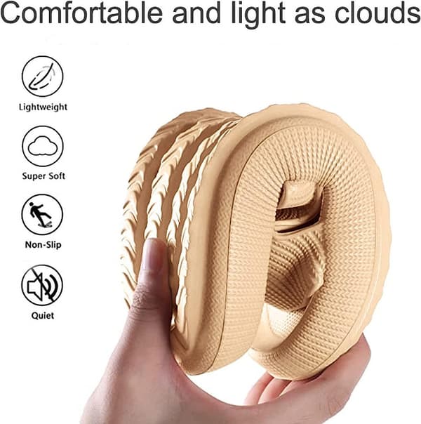 Platform cloud slippers til kvinder, khaki Khaki 36-37