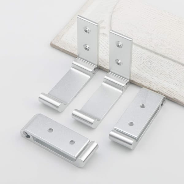Foldable Wall-Mounted Clothes Hooks/Hangers for Hanging Clothes and Towels, 5-pack (silver) silver